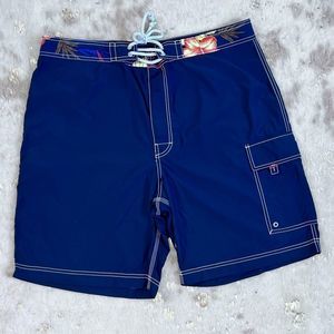 NWOT Banana Republic Floral Trim Board Shorts Size 38 Grayish Black 💗